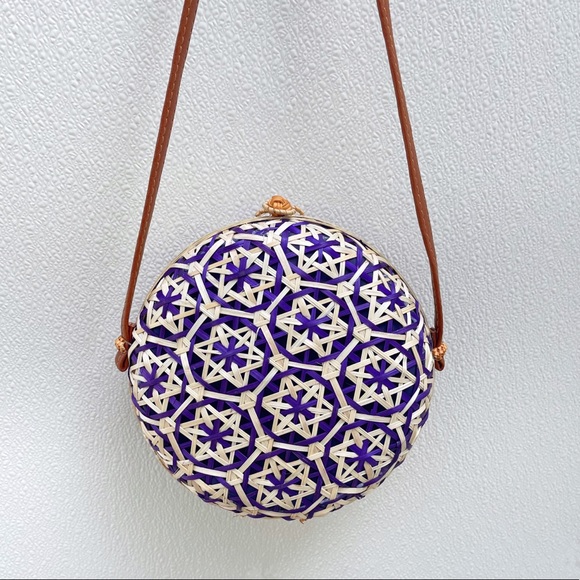 Wicker straw crossbody bag rattan summer purse - Picture 7 of 7